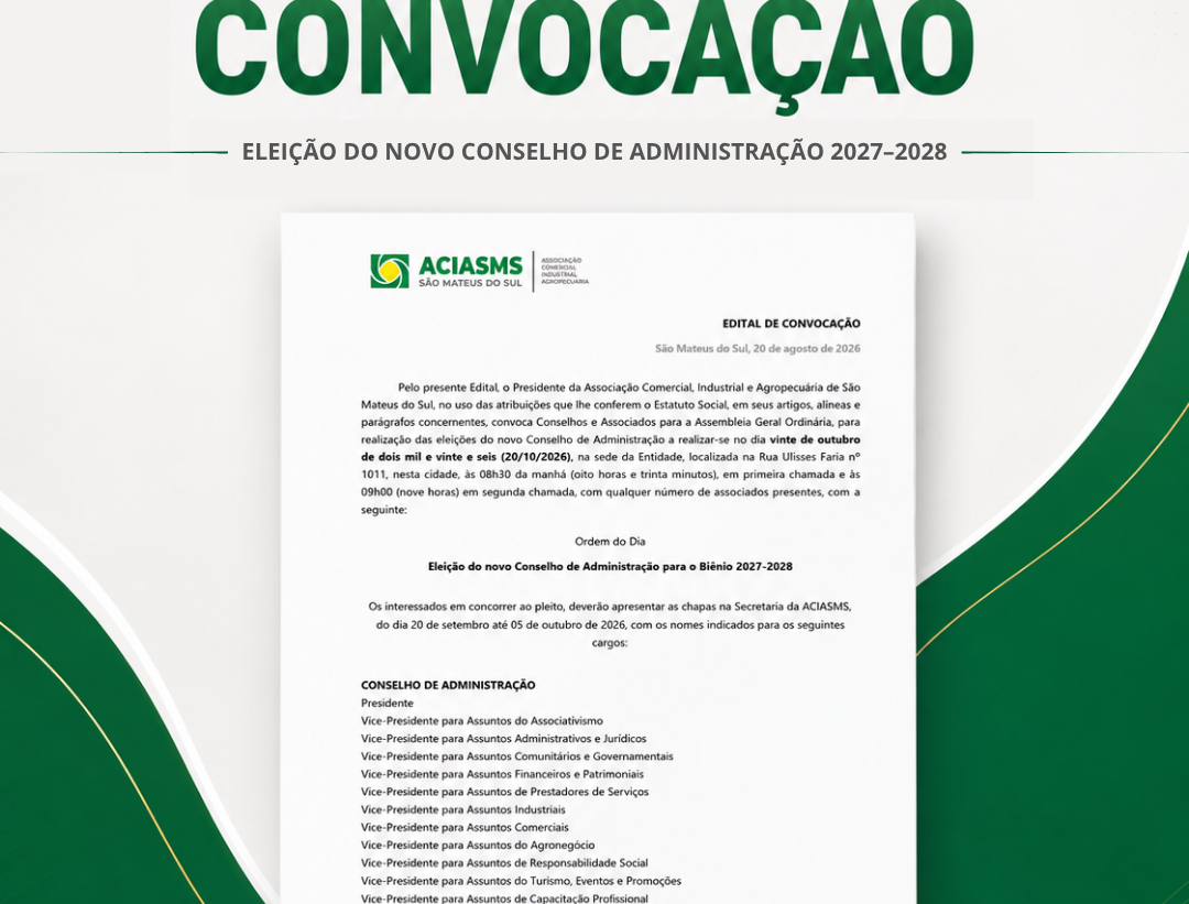 CONVOCAÇÃO PARA ASSEMBLEIA GERAL ORDINÁRIA